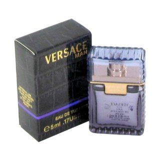 VERSACE MAN by Gianni Versace for MEN EDT .17 OZ MINI (note* minis approximately 1 2 inches in height)  Eau De Toilettes  Beauty