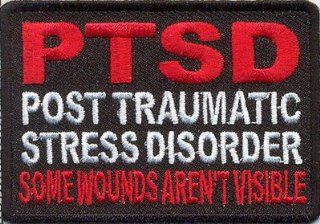 PTSD Some Wounds Aren't Visible Embroidered Military Veteran BIKER Vest Patch 