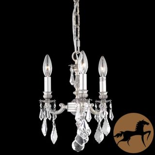 Christopher Knight Home Crystal 3 light Pewter Chandelier