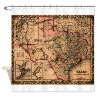  Antique Map of Texas Shower Curtain