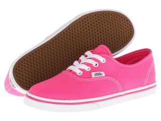 Vans Kids Authentic Lo Pro Pink Glo) Girls Shoes (Pink)