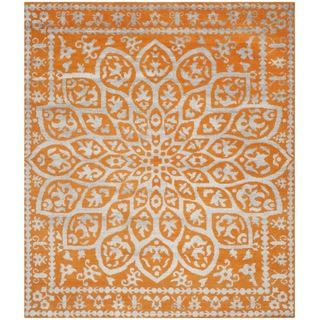 Safavieh Hand knotted Stone Wash Copper Wool/ Cotton Rug (8 X 10)