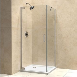 Dreamline SHEN413032004 Shower Enclosure, 30 by 32 Elegance Frameless Pivot, Clear 3/8 Glass Brushed Nickel