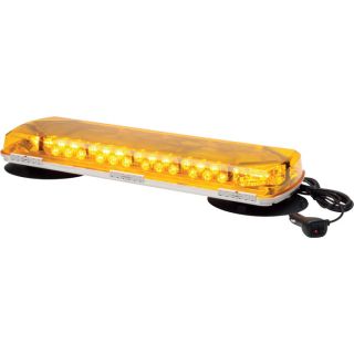 Whelen Amber Mini Lightbar with Vacuum Mount   72 LEDs, 23 1/4 Inch L x 7 3/4