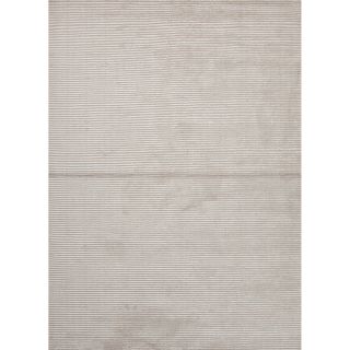 Hand loomed Solid Pattern Ivory Rug (2 X 3)