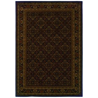 Traditional Black/ Red Area Rug (67 X 96)