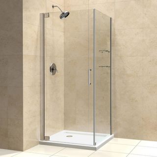 Dreamline SHEN413430101 Shower Enclosure, 34 by 30 Elegance Frameless Pivot, Clear 3/8 Glass Chrome