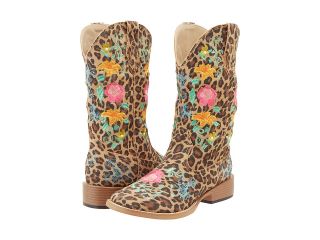 Roper Multi Floral Embroidered Suede Boot Womens Boots (Animal Print)