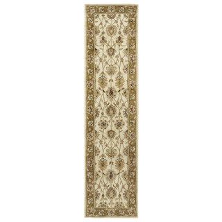 Hand tufted Anabelle Ivory Wool Area Rug (26 X 10)
