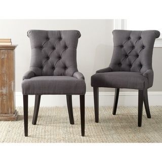 Safavieh Bowie Charcoal Grey Side Chairs (set Of 2)