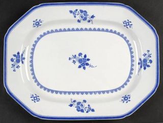 Spode Gloucester Blue (No Trim) 14 Oval Serving Platter, Fine China Dinnerware