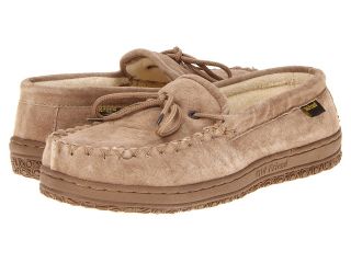 Old Friend Cloth Lined Moccasin Mens Slippers (Beige)