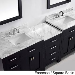 Virtu Virtu Usa Caroline Parkway 93 inch Double sink Bathroom Vanity Set Espresso Size Double Vanities