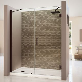 Dreamline SHDR2059721006 Frameless Shower Door, 59 to 60 Unidoor Hinged, Clear 3/8 Glass Oil Rubbed Bronze