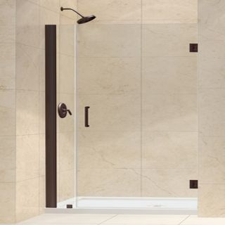 Dreamline SHDR2034721006 Frameless Shower Door, 34 to 35 Unidoor Hinged, Clear 3/8 Glass Oil Rubbed Bronze