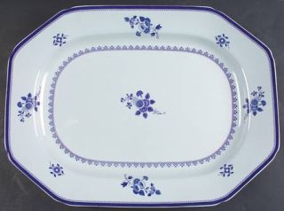 Spode Gloucester Blue (No Trim) 16 Oval Serving Platter, Fine China Dinnerware