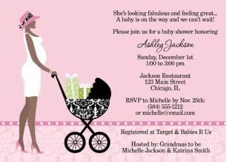Modern Mom to be Baby Shower Invitations Health & Personal Care