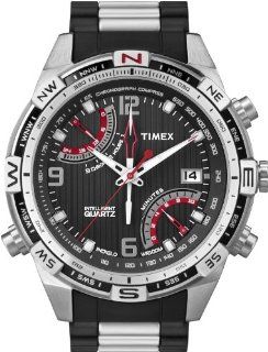Timex Men's T49868 Intelligent Quartz Fly Back Chrono Compass Stainless Steel Bracelet Watch Watches