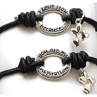 Bandz 'I Love You Because You Are My Inspiration' Sentiment Bracelet Ashley B Jewelry