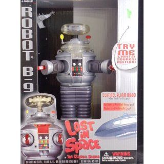 Classic Lost In Space B9 ROBOT Electronic light, sound, & Motion 10" Action Figure (1997 Trendmasters) Toys & Games