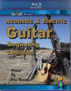 [Blu ray] Acoustic & Electric Guitar Beginning Lessons Wes Barrett, Bow Productions Movies & TV
