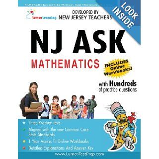 NJ ASK Practice Tests and Online Workbooks Grade 3 Mathematics, Third Edition Common Core State Standards Aligned Lumos Learning 9781479223435 Books