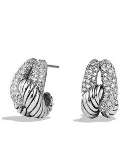 David Yurman Infinity Knot Earrings with Diamonds