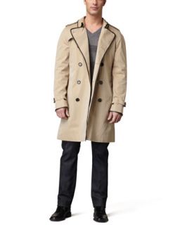 Burberry London Poly Cotton Trenchcoat, Black