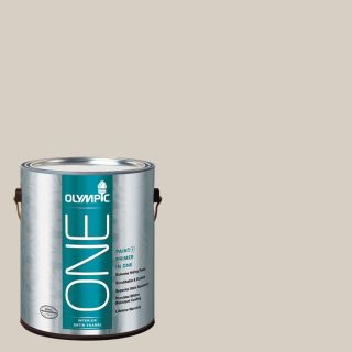 Olympic One 124 fl oz Interior Satin Gray Beige Latex Base Paint and Primer in One with Mildew Resistant Finish