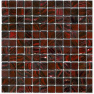 Elida Ceramica Recycled Pomegranate Glass Mosaic Square Indoor/Outdoor Wall Tile (Common 12 in x 12 in; Actual 12.5 in x 12.5 in)