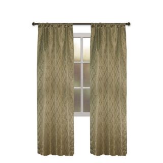 allen + roth Bannerton 63 in L Solid Sage Thermal Rod Pocket Curtain Panel