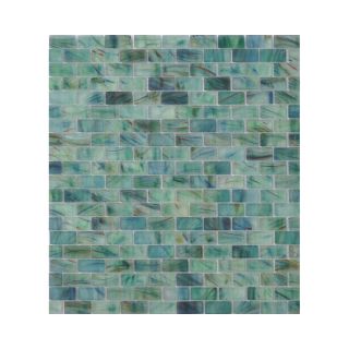 American Olean Visionaire Peaceful Sea Glass Mosaic Subway Indoor/Outdoor Wall Tile (Common 13 in x 13 in; Actual 12.87 in x 12.87 in)