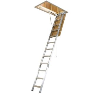 Werner 12 ft Aluminum 375 lb Attic Ladder