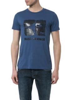 BOSS Orange   TEOS   Print T shirt   blue
