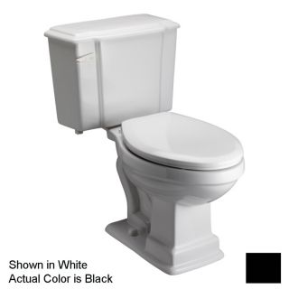 Barclay Constitution Black 1.6 GPF 12 in Rough In Round 2 Piece Toilet