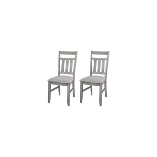 Powell Set of 2 Powell Cafe Gray Oak Dining Chairs