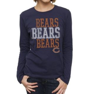 Chicago Bears Ladies Team Repeat Long Sleeve T Shirt   Blue