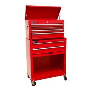 Homak 42.75 in x 24.5 in 5 Drawer Friction Steel Tool Cabinet (Red)