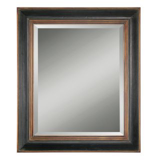 Global Direct 36 in x 42 in Black Rectangular Framed Wall Mirror