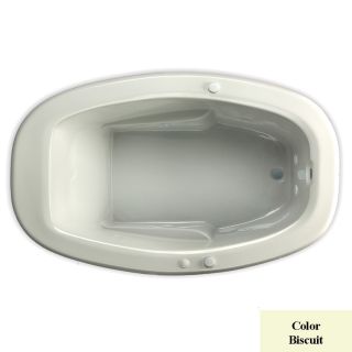 Laurel Mountain Drop in II Plus 71.75 in L x 41.5 in W x 23 in H Biscuit Acrylic Oval Drop In Whirlpool Tub and Air Bath