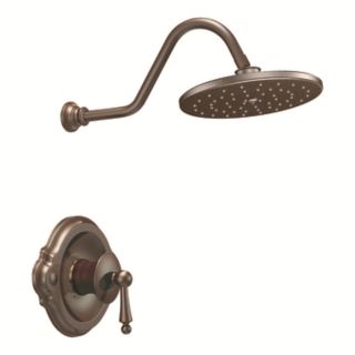 Moen Waterhill Oil Rubbed Bronze 1 Handle Shower Faucet Trim Kit with Rain Showerhead
