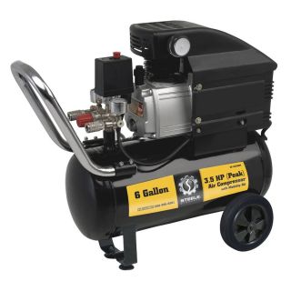Steele Products 2.5 6 Gallon 115PSI Electric Air Compressor
