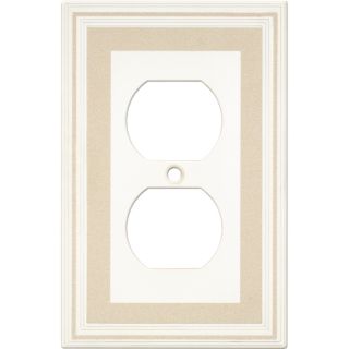 Somerset Collection Color Signatures 1 Gang Beige Standard Duplex Receptacle Cast Stone Wall Plate