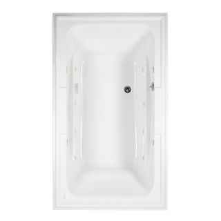American Standard Town Square 72 in L x 42 in W x 22 in H Arctic Acrylic Rectangular Drop In Whirlpool Tub and Air Bath