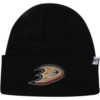 47 Brand Anaheim Ducks Raised Cuffed Knit Beanie   Black