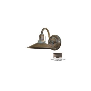 Lustrarte 9 7/8 in W D Avo 1 Light Brushed Nickel Arm Wall Sconce