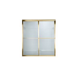 American Standard 44 in to 46 in W x 64 1/2 in H Polished Brass Sliding Shower Door