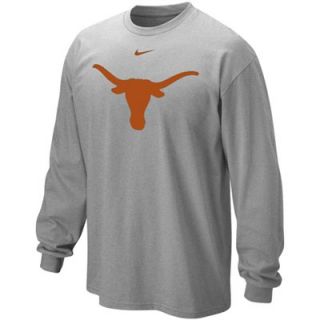 Nike Texas Longhorns Classic Logo Long Sleeve T Shirt   Ash