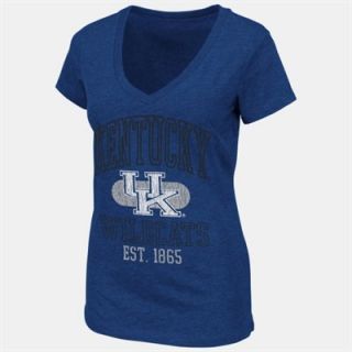 Kentucky Wildcats Ladies Whisper V Neck T Shirt   Royal Blue