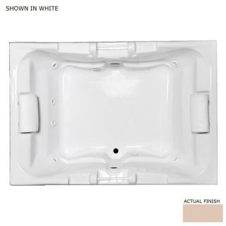 Laurel Mountain Colony Delmont 59.625 in L x 41.75 in W x 23 in H 2 Person Bone Acrylic Rectangular Drop In Whirlpool Tub and Air Bath